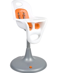 Boon Flair Pedestal High Chair White Seat with Orange Pad (Coconut Sea
