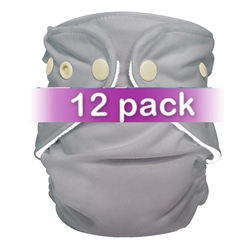 FuzziBunz Adjustable Pocket Diaper - 12 Pack Gender Neutral Colors