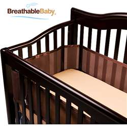 BreathableBaby Breathable Crib Bumper Brown
