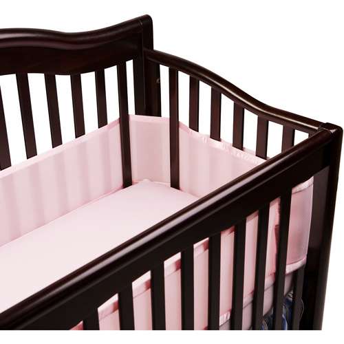 Pink Breathable Crib Liner 