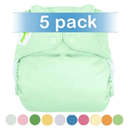 bumGenius 4.0 One-Size Stay-Dry Cloth Diaper Snap 5 Pack