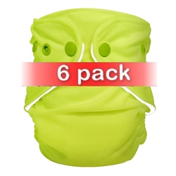 FuzziBunz Adjustable Pocket Diaper - 6 Pack Gender Neutral Colors