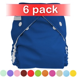 FuzziBunz Perfect Size Cloth Diaper with Inserts - 6 Pack