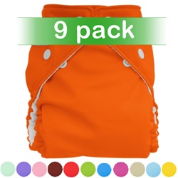 FuzziBunz Perfect Size Cloth Diaper with Inserts - 9 Pack