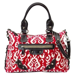 OiOi Ikat Slouch Tote - Red