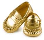 Trumpette Gold Moccasins Baby Mocs