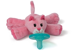 Wubbanub Infant Plush Toy Pacifier Pink Kitty