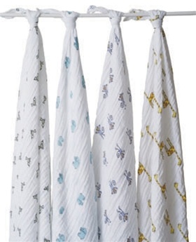 New Aden Anais Zoo Muslin Wraps Swaddle Blankets